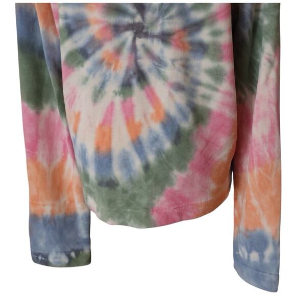 Raquel Allegra Tie Dye Crop Hoodie in Pastel Size 2/M - Picture 11 of 12